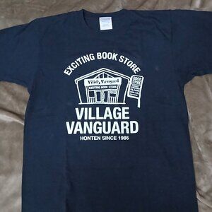 Vintage Village Vanguard graphic T-shirt, 100% Cotton, Medium, Black